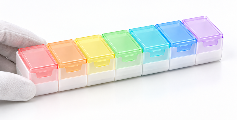Pill organizer appearance check