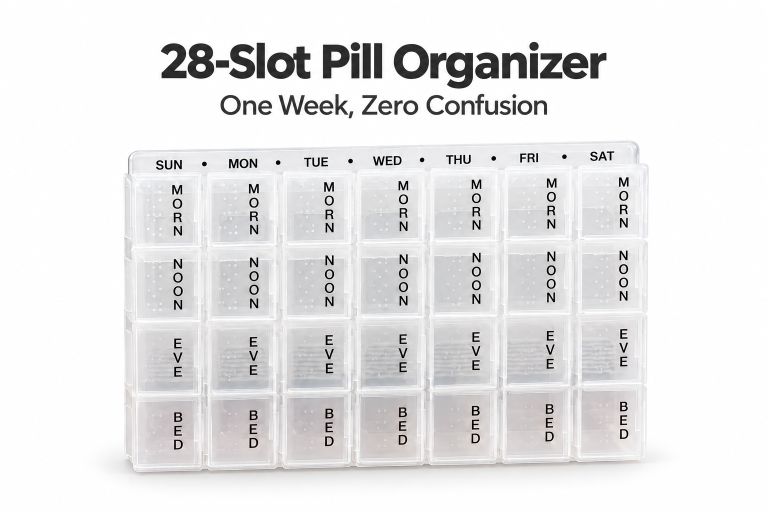 SY-001 28-Compartment Weekly Pill Organizer