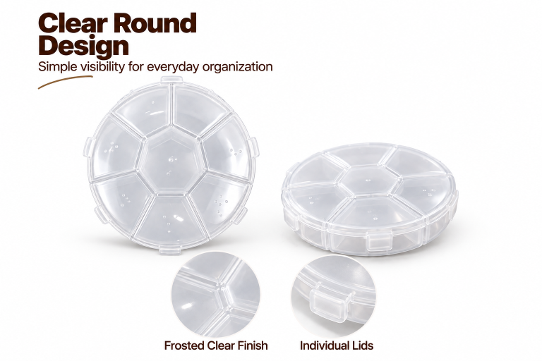 SY-005 7-Compartment Round Pill Organizer