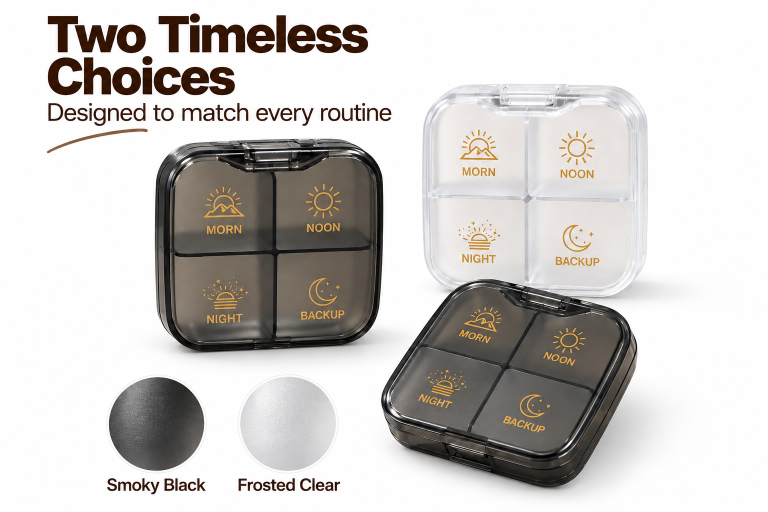 SY-013 4-Compartment Square Pill Organizer