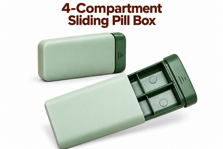 SY-018 4-Compartment Sliding Pill Organizer