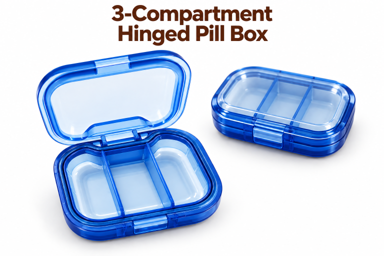 SY-020 3-Compartment Hinged Pill Organizer