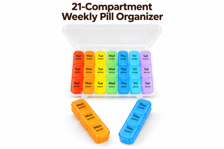 SY-031 Rainbow 21-Compartment Weekly Pill Organizer