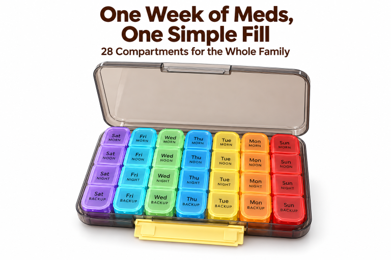 SY-037 7-Day 28-Compartment Pill Organizer