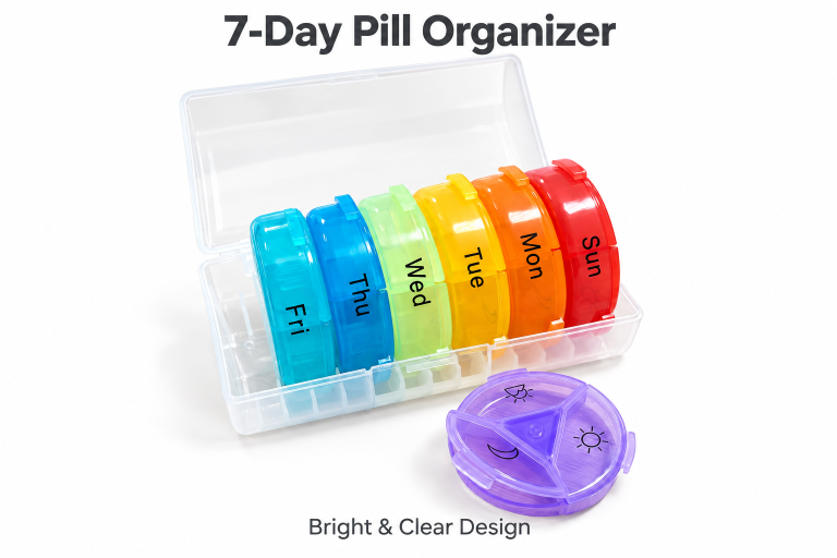 SY-038 Round 7-Day 21-Compartment Pill Organizer