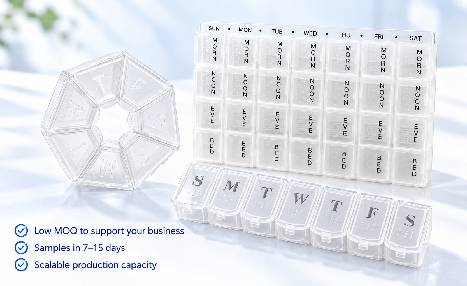 Flexible MOQ and sampling products